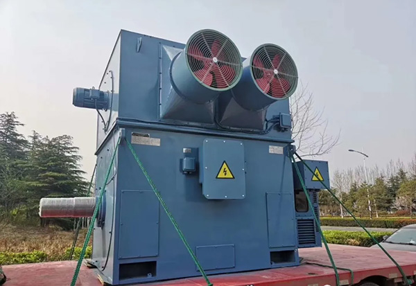 图中可以很直观的看到高压电机的冷却风机结构